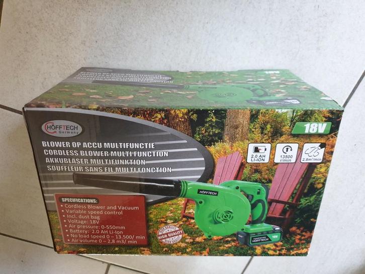 Bijna gratis ZGAN: Handzame Hofftech bladblazer 18V, Tuin en Terras, Bladblazers, Zo goed als nieuw, Ophalen of Verzenden