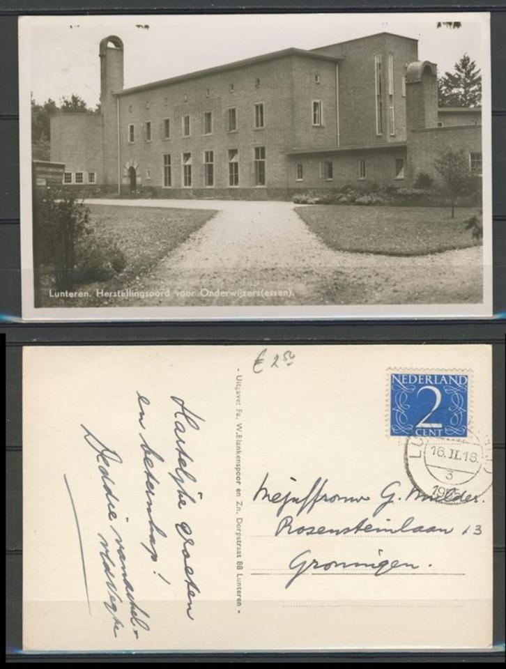 Lunteren 1955 Herstellingsoord Foto-Ansichtkaart m-61b jdu, Verzamelen, Ansichtkaarten | Nederland, Gelopen, Gelderland, 1920 tot 1940