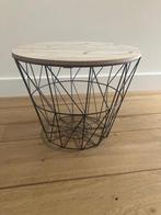 Ronde bijzet tafel / opbergmandje, Huis en Inrichting, Tafels | Bijzettafels, Ophalen, Minder dan 45 cm, Minder dan 55 cm, Gebruikt