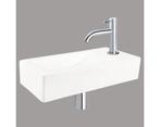 DIFFERNZ Neva Fonteinset keramiek chroom 38x18x8 cm (nieuw), Ophalen of Verzenden, Nieuw, Chroom, Wastafel