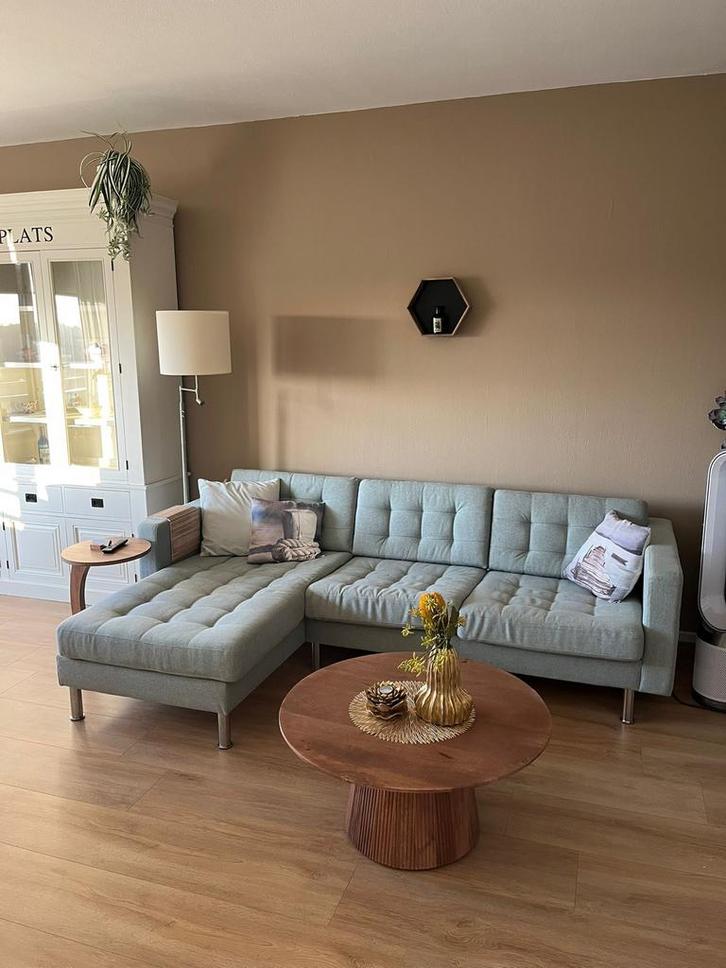 IKEA LANDSKRONA 3-zitsbank, Huis en Inrichting, Banken | Complete zithoeken, Zo goed als nieuw, Stof, Ophalen