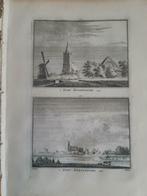 349-350*/ dorp Hoogtwoude en Eertswoude kopergravure 1752, Ophalen of Verzenden