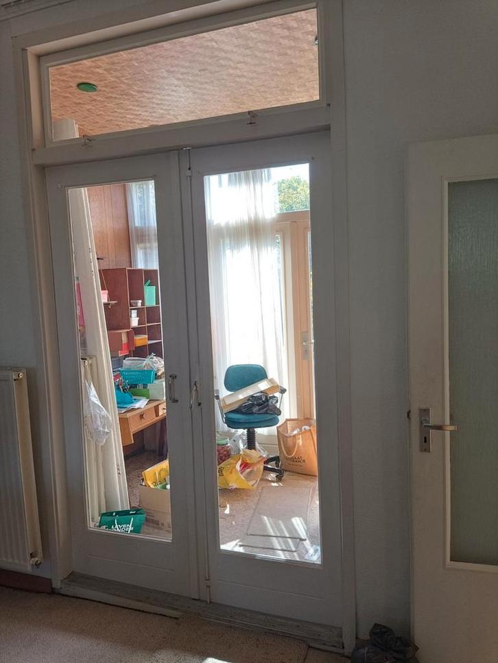 Openslaande deur met bovenraam (worden nu binnen gebruikt), Doe-het-zelf en Verbouw, Deuren en Horren, Gebruikt, Garagedeur, 215 cm of meer