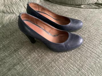 Donker blauwe lederen pumps dames schoenen leer maat 40 beschikbaar voor biedingen