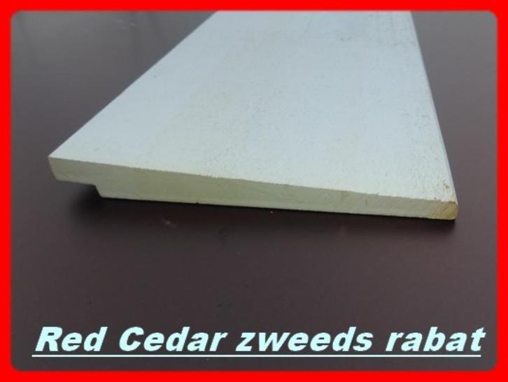 Red Cedar Zweeds rabat potdeksel € 31,75 per m2 incl., Tuin en Terras, Palen, Balken en Planken, Nieuw, Planken, 250 cm of meer