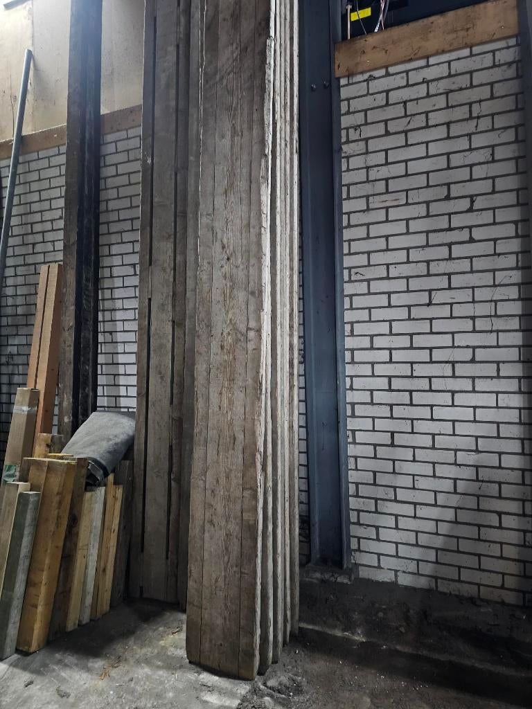 8x Houten Badding Loopplank 475-575cm, Ophalen, Overige typen, Vuren, 50 mm of meer