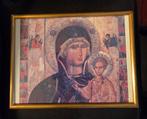 Houten Lijst met prent Heilige Maagd van Kazan, Minder dan 50 cm, Gebruikt, Ophalen of Verzenden, Minder dan 50 cm