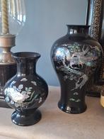 Prachtig met parelmoer ingelegde Japanse vazen, Antiek en Kunst, Antiek | Vazen, Ophalen of Verzenden