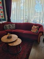 Mooie hoekbank kleur rood, ziet er goed, Ophalen of Verzenden, Gebruikt, Vierpersoons of meer