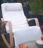 Wit/ecru schommelstoel met verstelbaar beensteun, Ophalen of Verzenden, Zo goed als nieuw, Wit, Eén