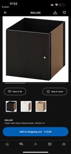 IKEA Kallax Inzet met Deur - Zwart, Ophalen of Verzenden, Nieuw