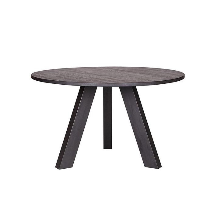 Woood Rhonda Eettafel Blacknight 129cm, Huis en Inrichting, Tafels | Eettafels, Nieuw, 100 tot 150 cm, 100 tot 150 cm, Vier personen