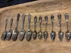 Zilver bestek lepels en suikerschepjes. 2e gehalte Nederland, Ophalen of Verzenden, Zilver
