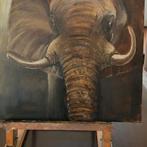 olifant in olieverf, Antiek en Kunst, Kunst | Schilderijen | Abstract, Ophalen of Verzenden