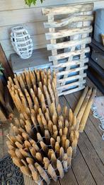 Schapenhek 2-3 cm spijlen, 50 cm hoog, poort en 3 palen, Ophalen, Zo goed als nieuw, Hout, Tuinhek