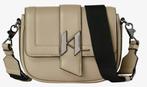 KARL LAGERFELD Saddle kaki groen schoudertas crossbody tas, Ophalen of Verzenden, Nieuw, Groen, Leer