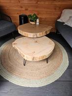 Boomstamschijf Salontafel Set - Essenhout, Ophalen
