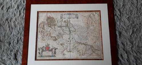 Antieke landkaart Blaeu 1645, Boeken, Atlassen en Landkaarten, Gelezen, Landkaart, België of Luxemburg, Voor 1800, Ophalen