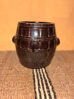 Mooie bruine bloempot, Rond, Nieuw, Ophalen of Verzenden, Aardewerk