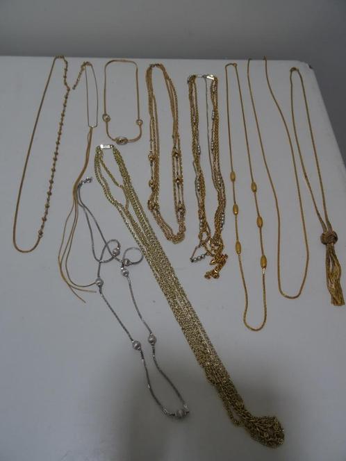 Lot sieraden, partij vintage sieraden verguld ketting, Sieraden, Tassen en Uiterlijk, Kettingen, Zo goed als nieuw, Overige materialen