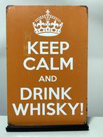 Keep calm and Drink Whisky wandbord (Old Look), Huis en Inrichting, Woonaccessoires | Tekstborden en Spreuken, Nieuw, Ophalen of Verzenden
