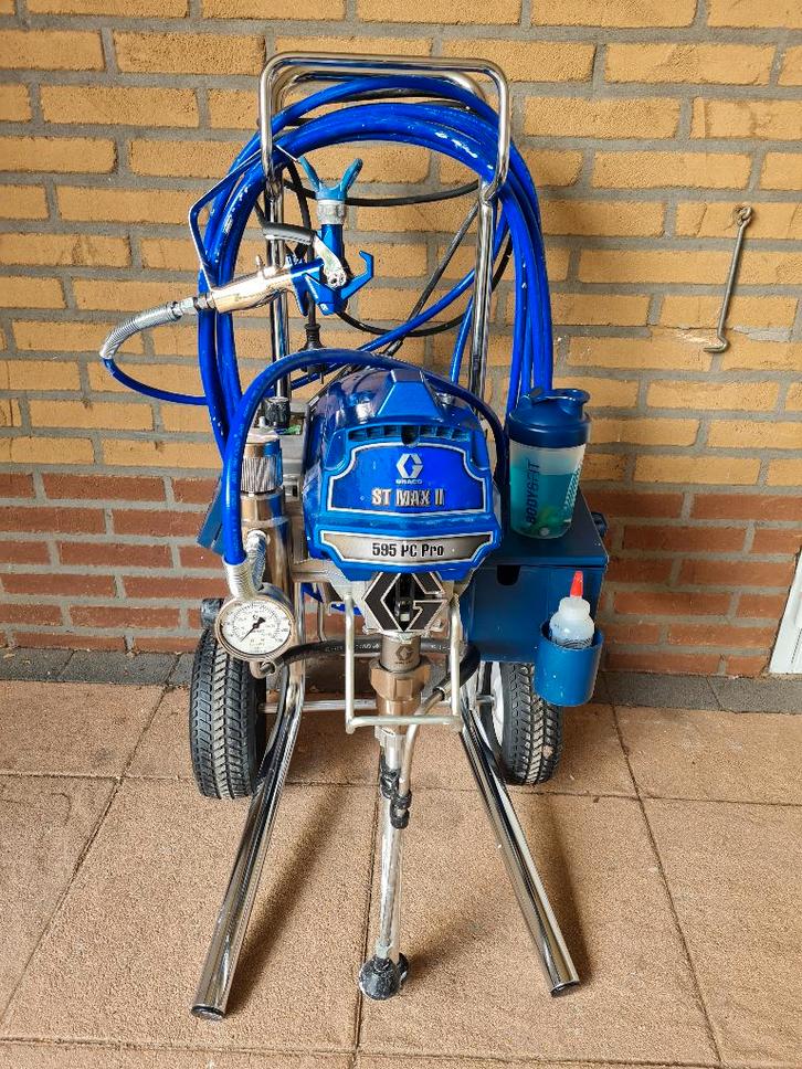 Te huur verfspuit Graco 595, Doe-het-zelf en Verbouw, Schildersmaterialen, Zo goed als nieuw, Verfspuit of Verfpomp, Ophalen