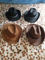 1 zwarte cowboy western hoeden, Carnaval, Ophalen of Verzenden, Zo goed als nieuw, Accessoires