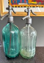 Antieke spuitwater flessen 2 stuks CHCS sifonflessen, Ophalen of Verzenden