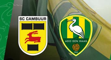 Cambuur - ADO Den Haag twee tickets naast elkaar lange zijde