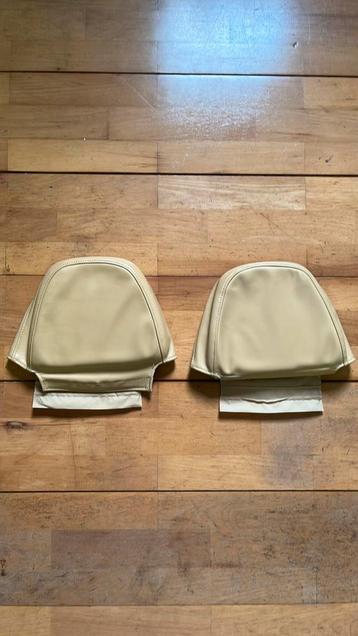 Volvo 240/260 beige lederen hoofdsteunkussens beschikbaar voor biedingen