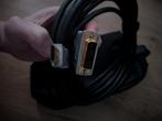 HDMI naar DVI Kabel – 3m – Goudverguld, Ophalen of Verzenden, Zo goed als nieuw, HDMI-kabel