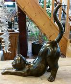 GROTE STREKKENDE POES / KAT  / BRONZEN TUINBEELD, Tuin en Terras, Tuinbeelden, Nieuw, Info@huisentuindecoratiemarie.nl, Huis en tuin decoratie marie