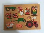 Oude houten vintage puzzel. Boerderij thema. Simplex toys., Ophalen, 2 tot 4 jaar, Gebruikt, Van hout