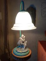 Prachtige groene retro barok boutique boudoir lamp, 80's, Huis en Inrichting, Lampen | Tafellampen, Barok, Glas, Ophalen of Verzenden