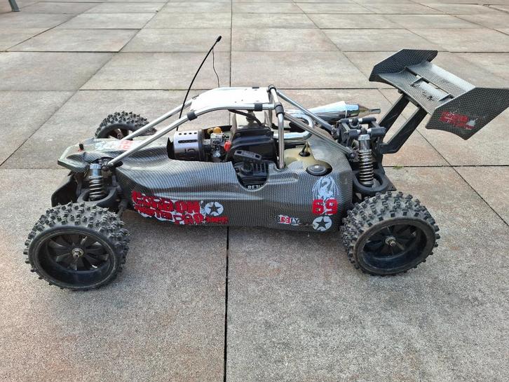 Reely Carbon Fighter III, Hobby en Vrije tijd, Modelbouw | Radiografisch | Auto's, Zo goed als nieuw, Auto offroad, Benzine, Overige schalen