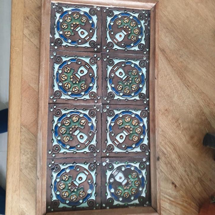 8 carduustegeltjes, Theo Nieuwenhuis., Antiek en Kunst, Antiek | Wandborden en Tegels, Ophalen of Verzenden