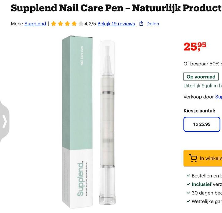Supplend nagel verzorging, Sieraden, Tassen en Uiterlijk, Uiterlijk | Lichaamsverzorging, Nieuw, Overige typen, Ophalen of Verzenden
