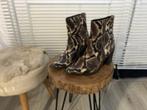 Leren laars Manfield slangenleer, Bruin, Lage of Enkellaarzen, Ophalen of Verzenden, Manfield