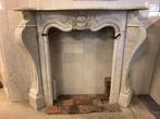 Antieke schouw wit marmer 143X118x70 bxhxd., Antiek en Kunst, Curiosa en Brocante, Ophalen