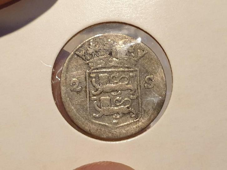 West Frisia, 2 stuiver 1760, zilver (01), Postzegels en Munten, Munten | Nederland, Overige waardes, Vóór koninkrijk, Zilver, Ophalen of Verzenden