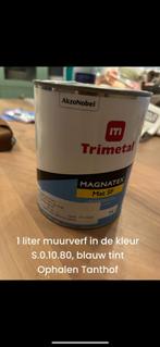 Muurverf 1 liter, Doe-het-zelf en Verbouw, Verf, Beits en Lak, Ophalen, Blauw, Minder dan 5 liter, Verf