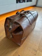 Vintage leren dokterstas, Gebruikt, 50 tot 60 cm, Slot, Leer
