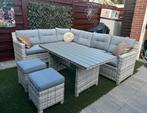Prachtige Dining Loungeset Tuinset, Tuin en Terras, Tuinsets en Loungesets, Ophalen, Zo goed als nieuw, Wicker, Hocker