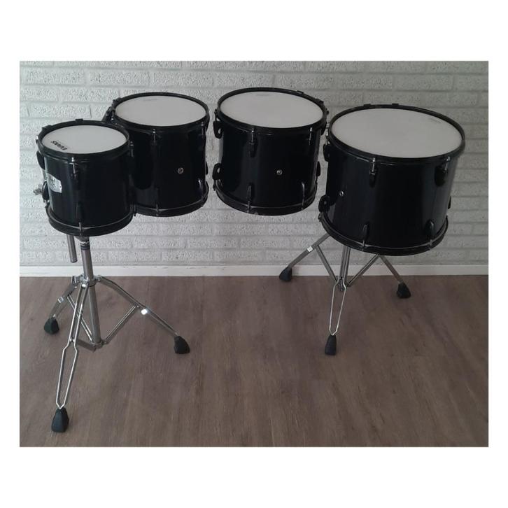 Pearl tomset met duostanders - concerttoms en meer slagwerk, Muziek en Instrumenten, Percussie, Gebruikt, Overige soorten, Ophalen of Verzenden