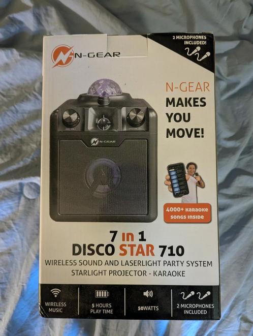 N-GEAR Disco Star 710  Karaoke set - Space grey, Audio, Tv en Foto, Karaoke-apparatuur, Nieuw, Complete set, Ophalen of Verzenden