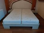 extra lang 2 persoons bed, Huis en Inrichting, Slaapkamer | Bedden, Ophalen, Gebruikt, 90 cm, Wit