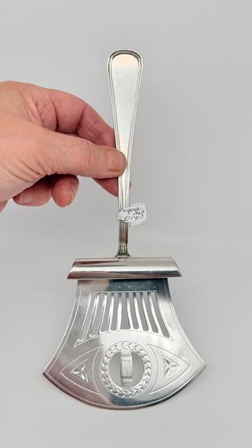 Mooie gave zilveren aspergeschep uit 1924! beschikbaar voor biedingen