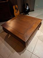 Massief Teak Salontafel / Opiumtafel - 90x90 cm, Ophalen, Gebruikt, 50 tot 100 cm, 50 tot 100 cm