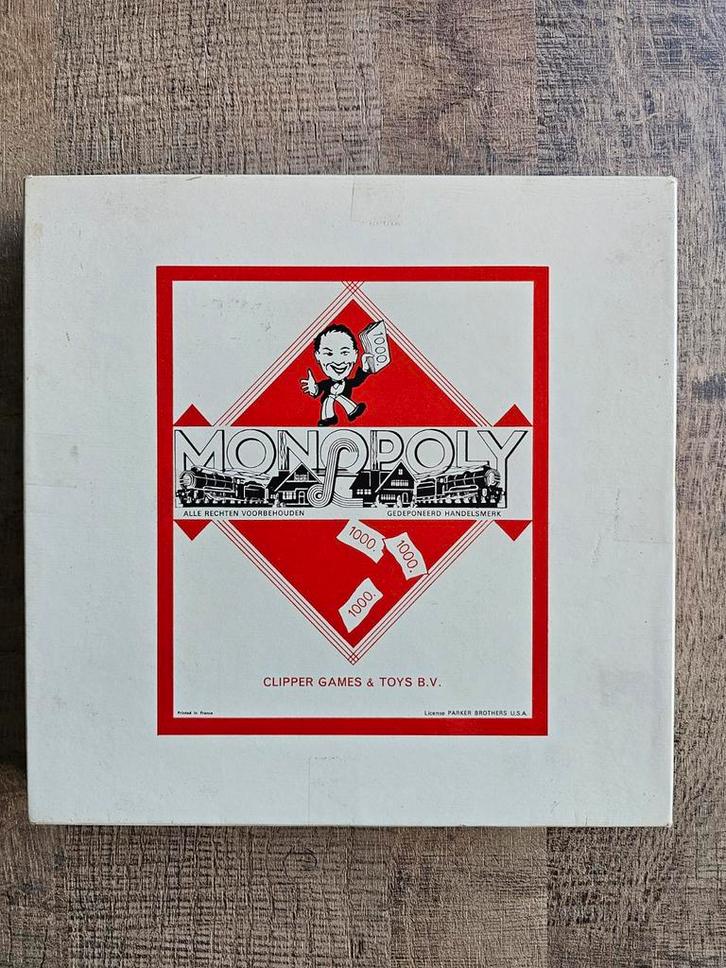 Vintage bordspel Clipper Monopoly gulden editie retro spel, Hobby en Vrije tijd, Gezelschapsspellen | Bordspellen, Gebruikt, Drie of vier spelers