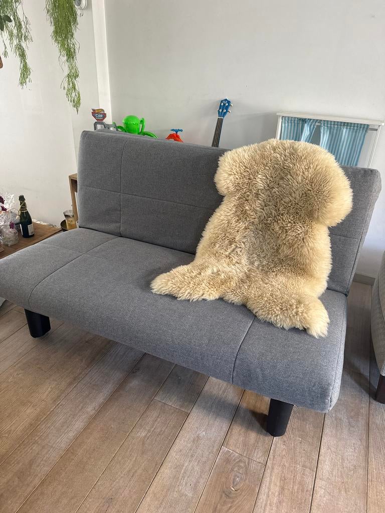 Compacte Slaapbank - Grijs - 200x150 cm, Ophalen, Gebruikt, Tweepersoons, Overige maten